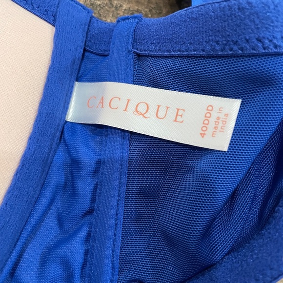 Cacique Women's Plus Size  Front Closure Boost Plunge Padded Lace Bra 40 DDD - Picture 7 of 9